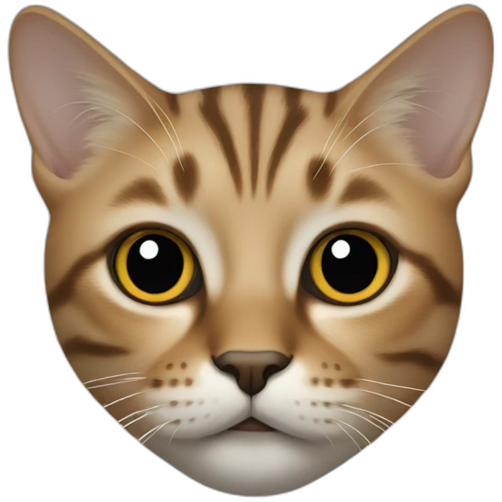 Cat with black area around nose emoji