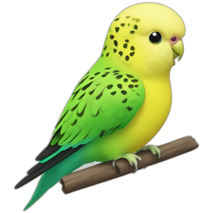 Green and yellow budgie emoji
