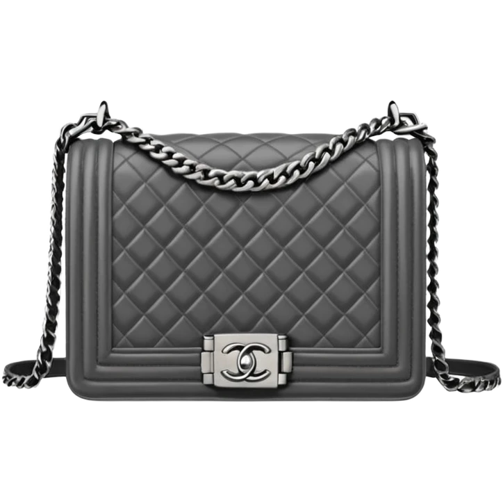 chanel le boy gray bag emoji