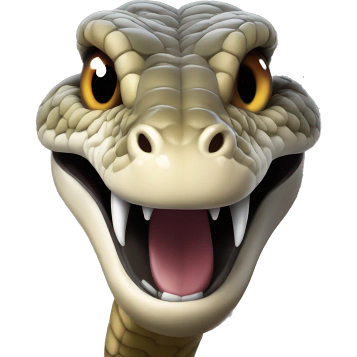 a Viper with an imposing behind and with a tongue hanging out emoji