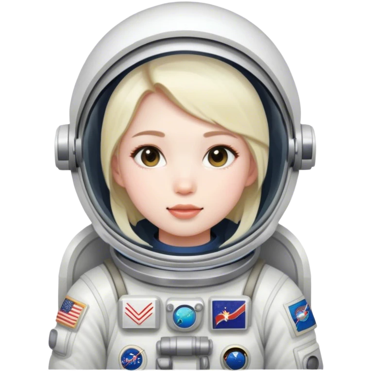 Girls around asian astronaut  emoji