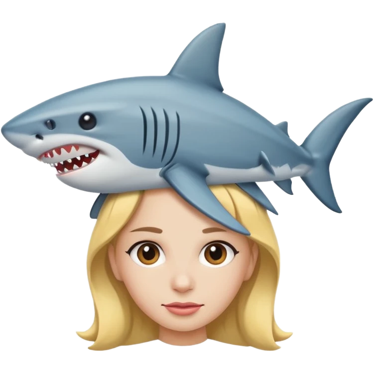 Cápa masnival a fején emoji