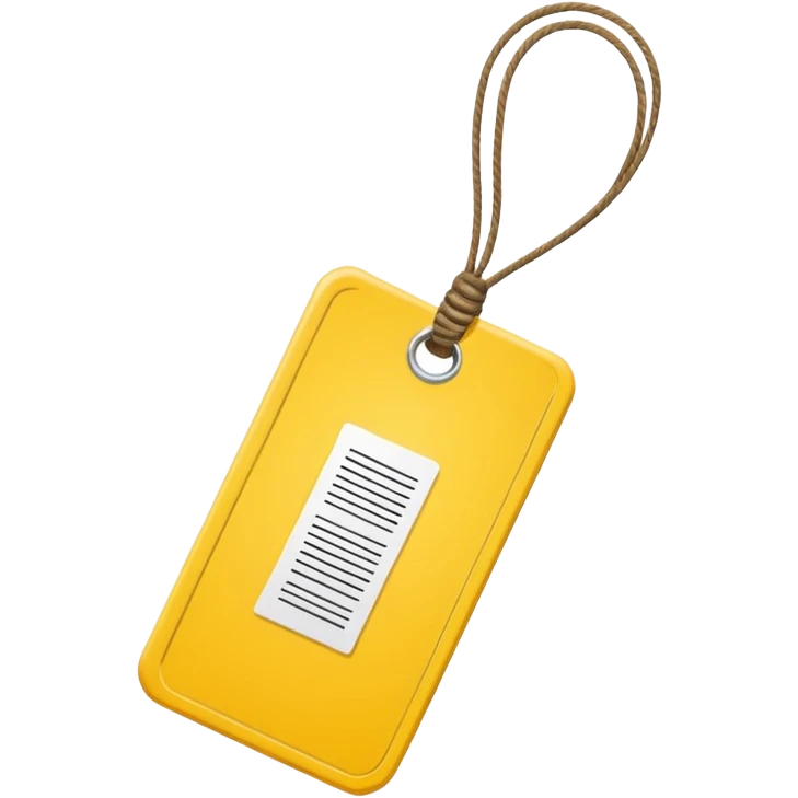  yellow Price tag emoji