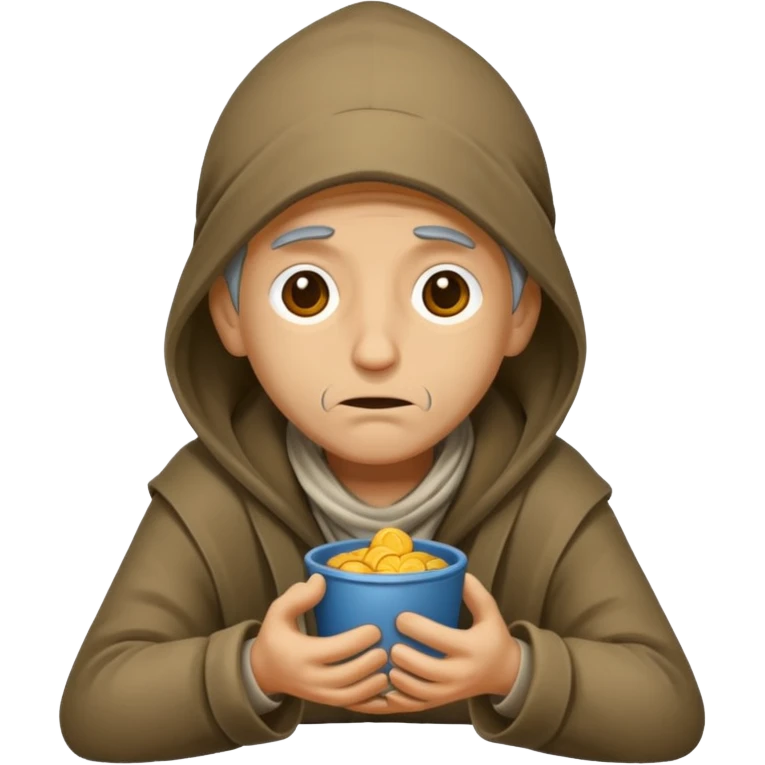 beggar who is also a homeless person emoji