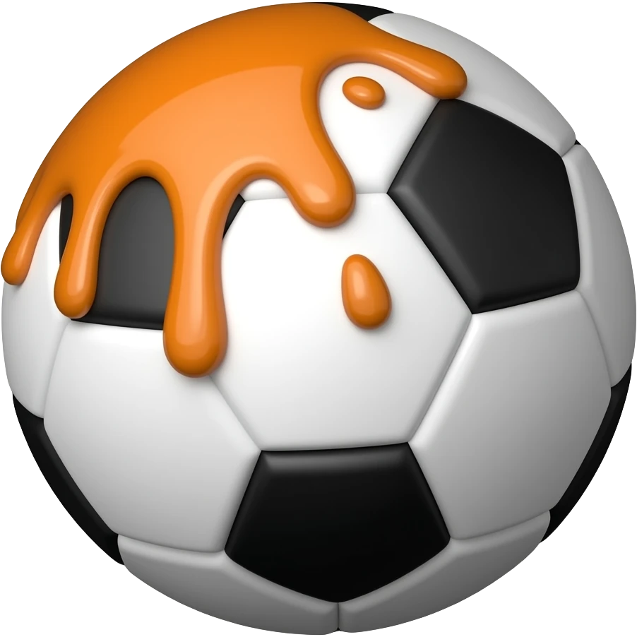 black mainly white and a little orange emoji