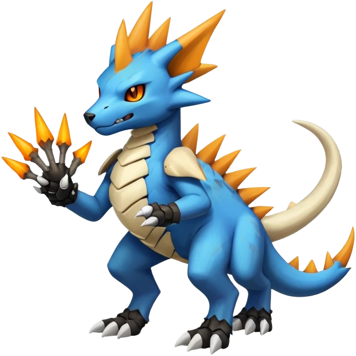 Manectric-Luxray-Cubone-Marowak-Draco-Fakémon-hybrid-creature (full body), 4 legs emoji