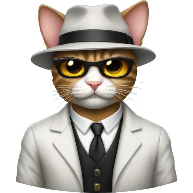 a cat gangster emoji