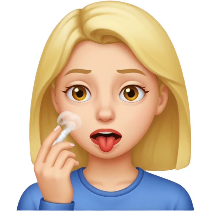 Girl emoji smelling something that stinks emoji