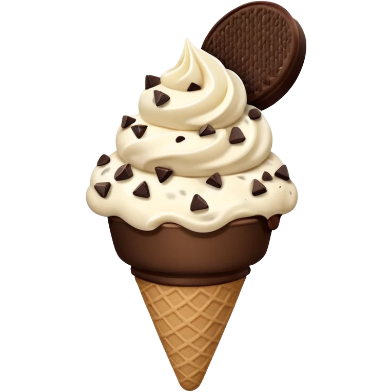 Cookies and Cream ice cream emoji
