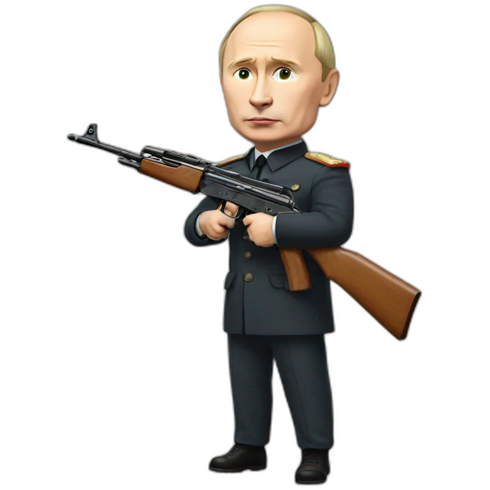 Vladimir Putin holding ak47 emoji