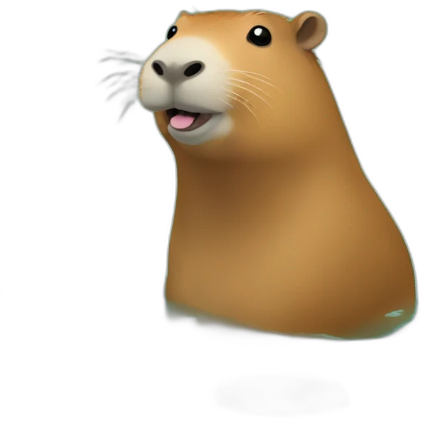 Capybara enjoying hot spring emoji