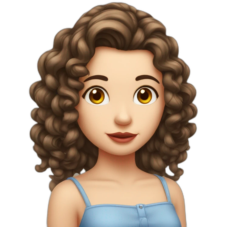 Ragazza dall'aria simpatica con capelli ricci rossi e orecchie da topolino emoji