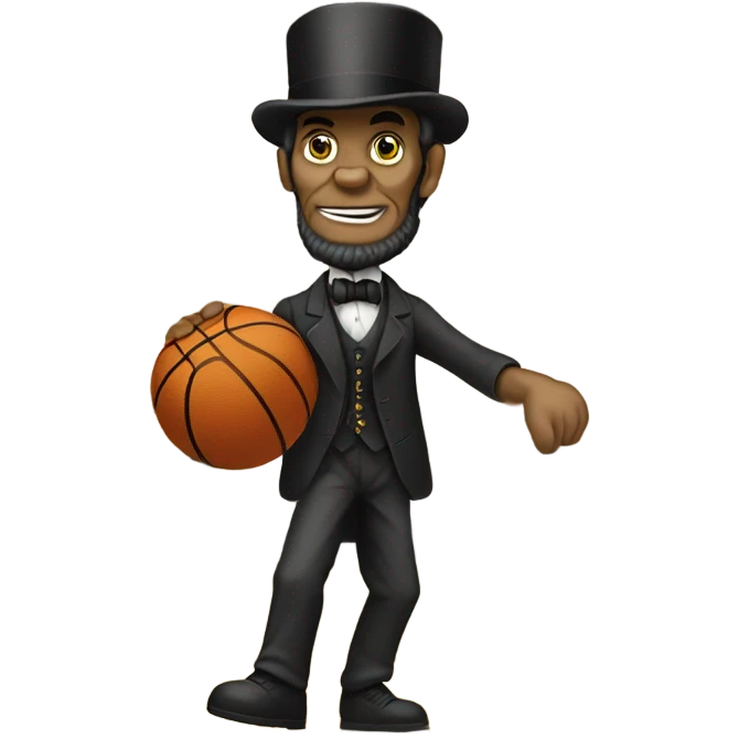 Abe Lincoln playing basketball  emoji