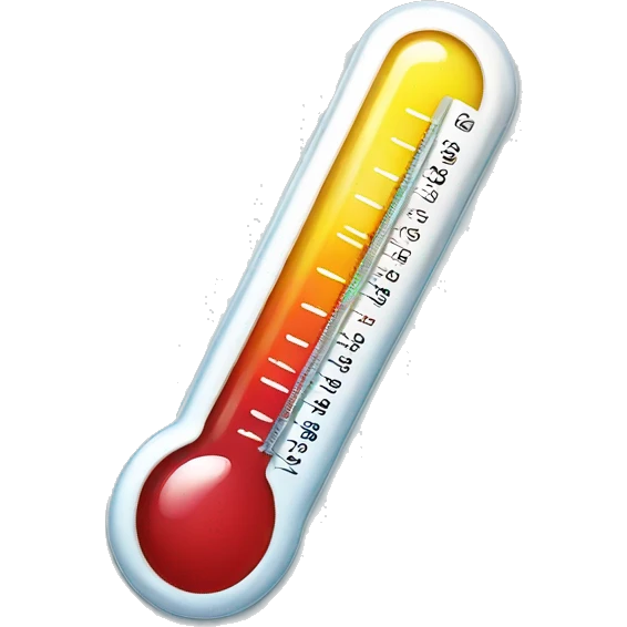 Smiling thermometer emoji