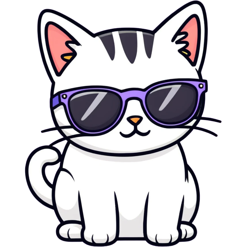 Cat with sunglasses emoji
