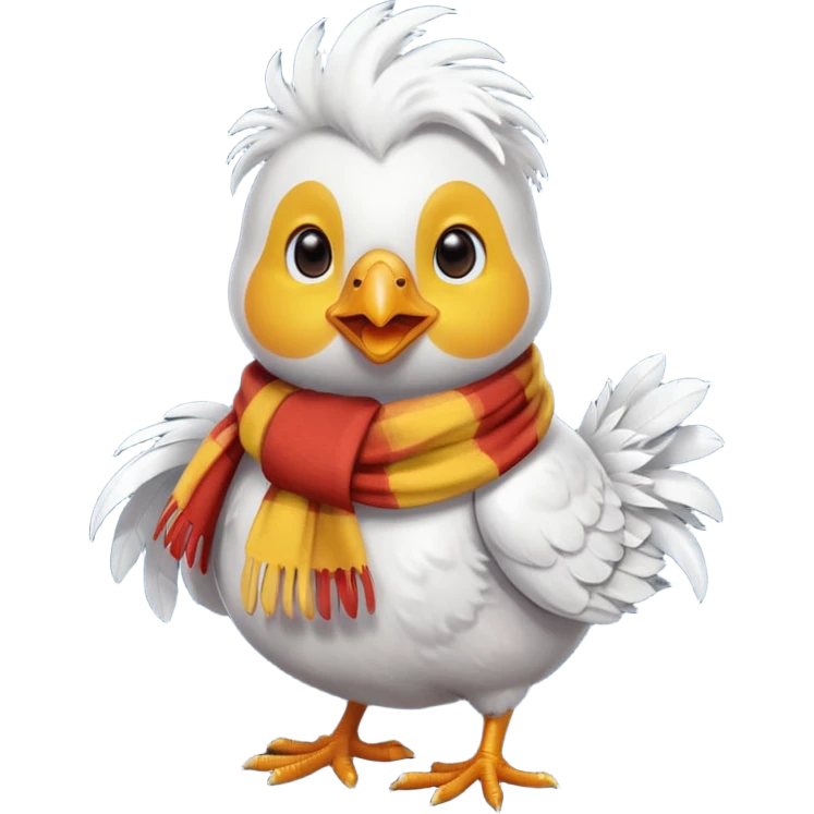 cute small chicken with scarf emoji