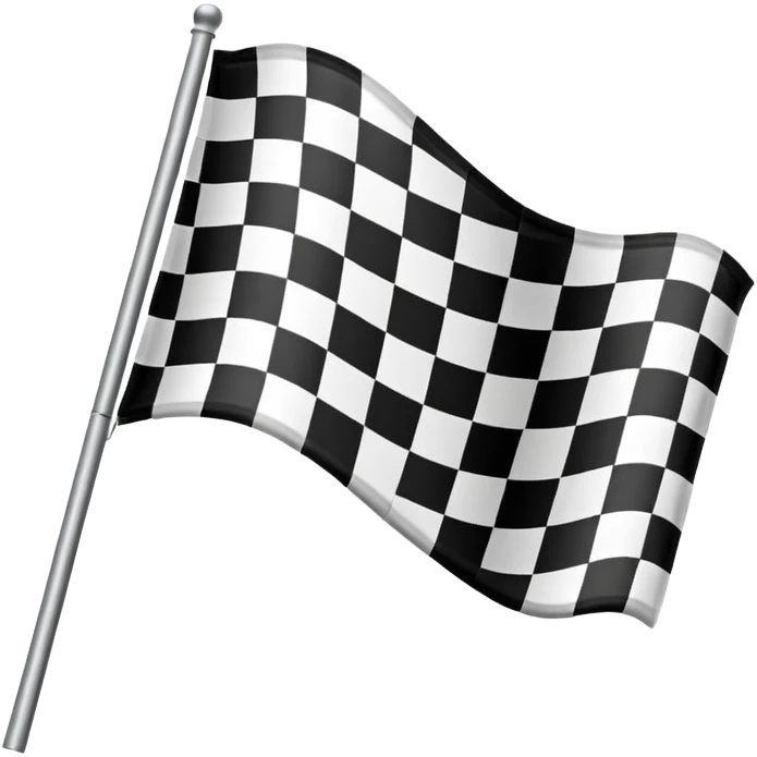 spotlight on checkered flag emoji