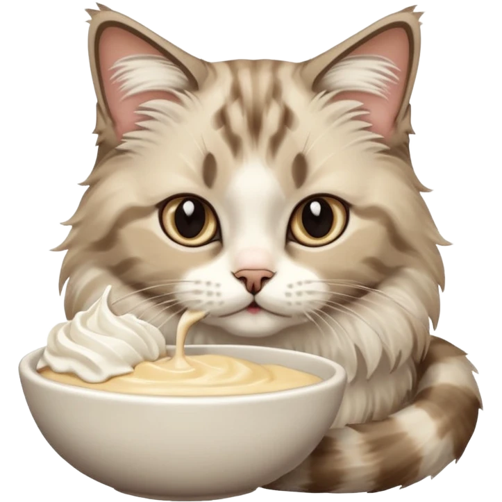 ragdoll cat eating emoji