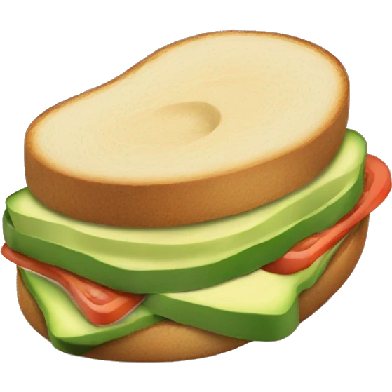 avocado sandwich on the roasted bread ￼ emoji