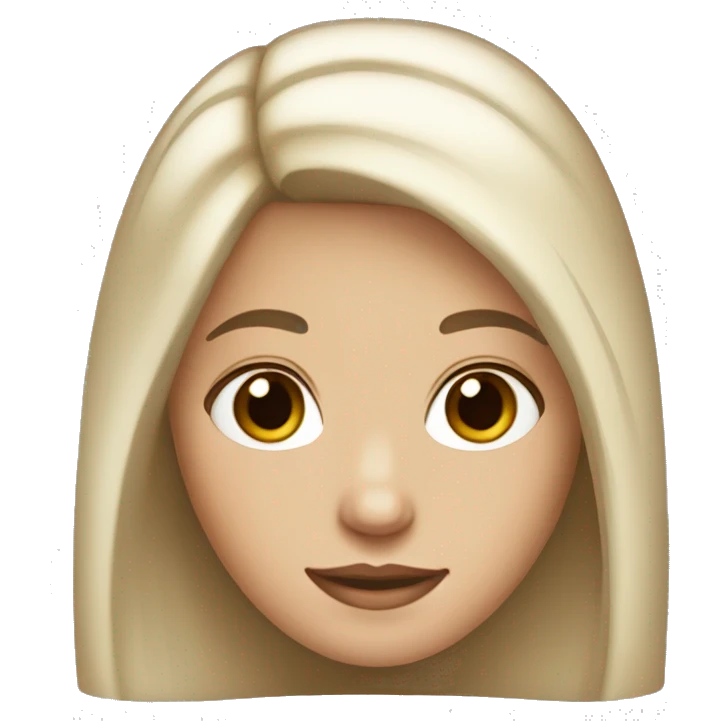 make a girl with straight hair brown hair brown eyes white skinned  emoji