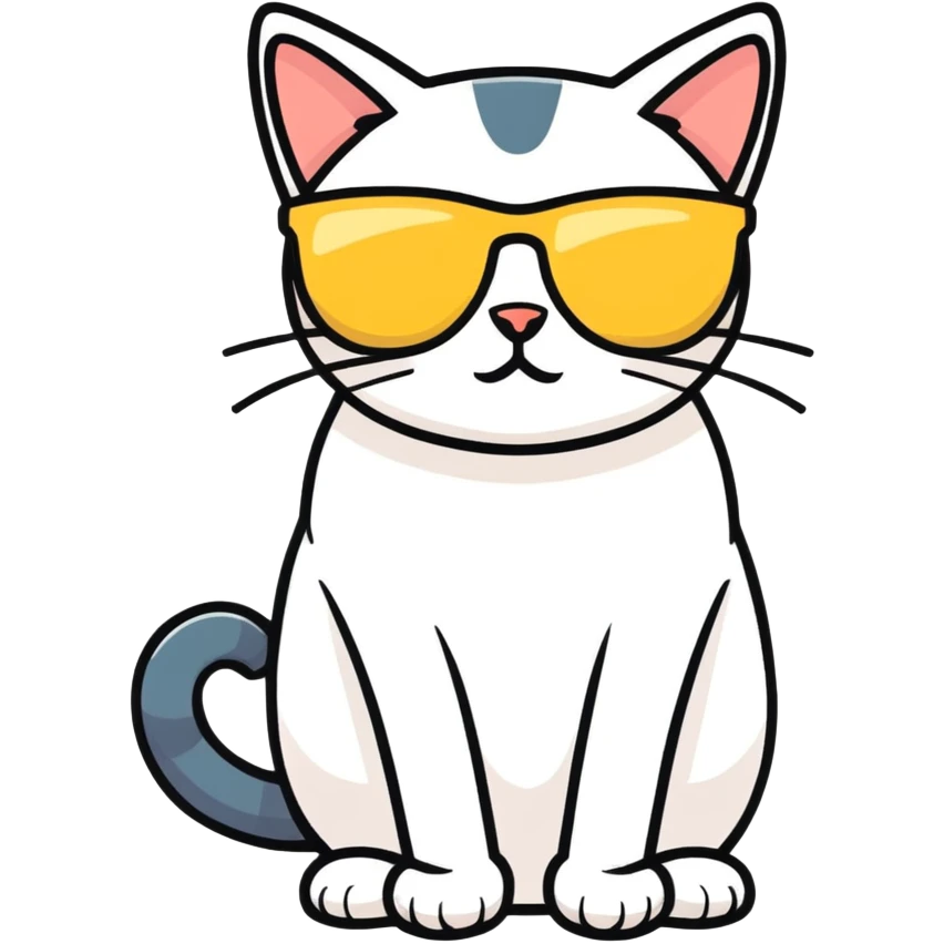 Cat with sunglasses emoji