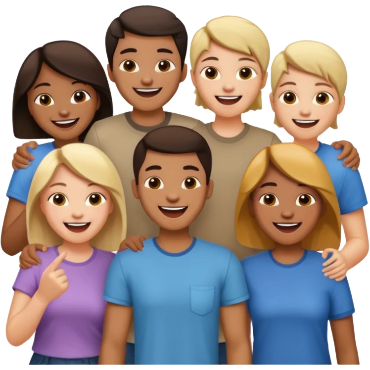 team wearing casual clothes emoji