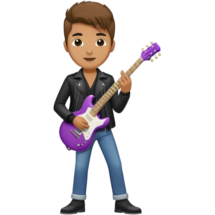Happy Rock Pop Music Male Musician in his 30s dressed with trendy style emoji