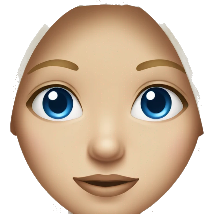 Blonde girl blue eyes face portrait emoji