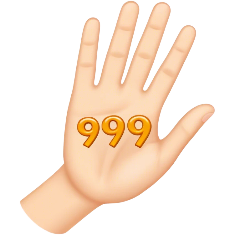 a hand with the text 999elyyy on it  emoji