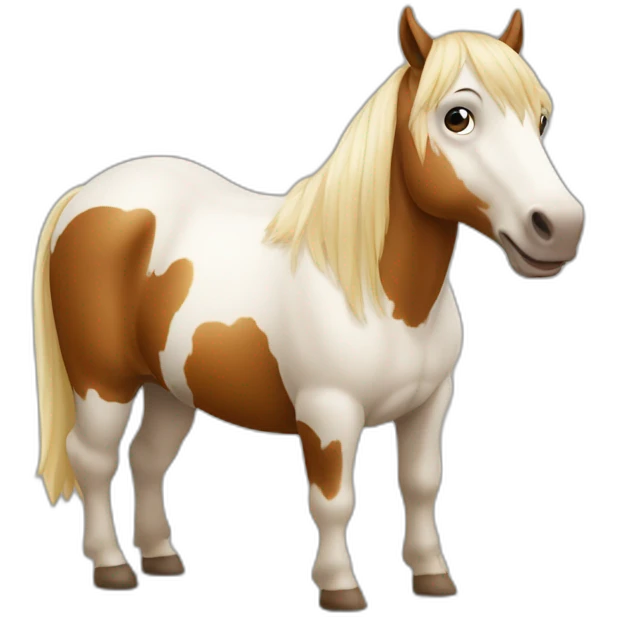 Cheval sur un vache emoji