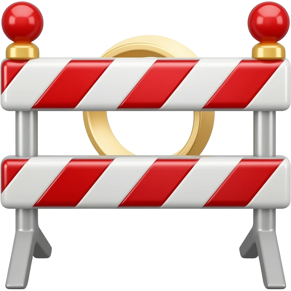 Ring cross barrier. emoji