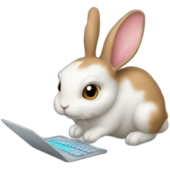 rabbits coding emoji