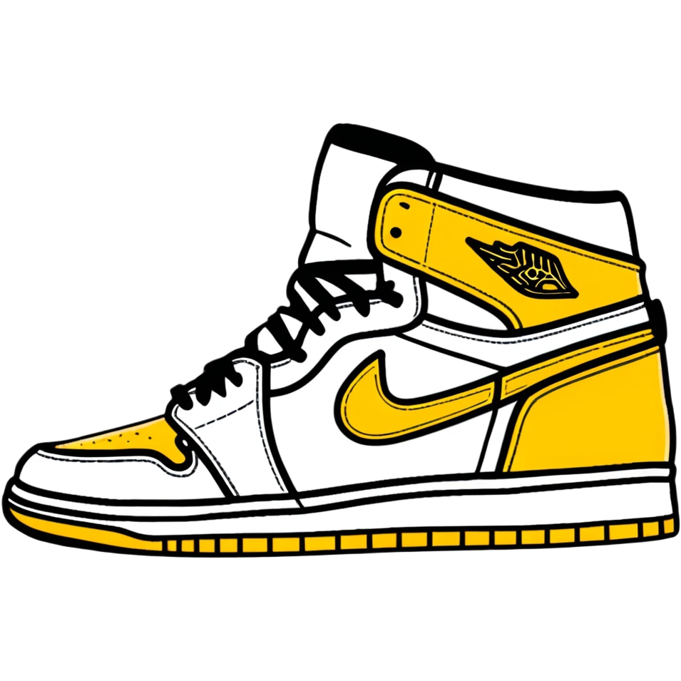 black and gold Jordan 1 sneaker emoji