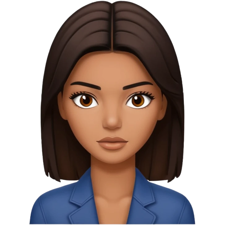 Kendall llener con piel morena emoji