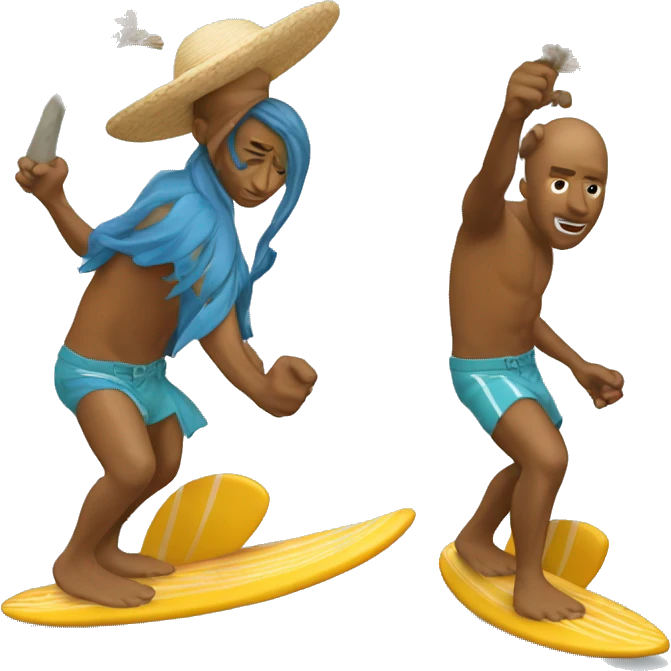 Jacaré surfando  emoji