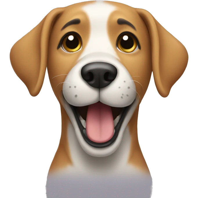 Dog singing  emoji