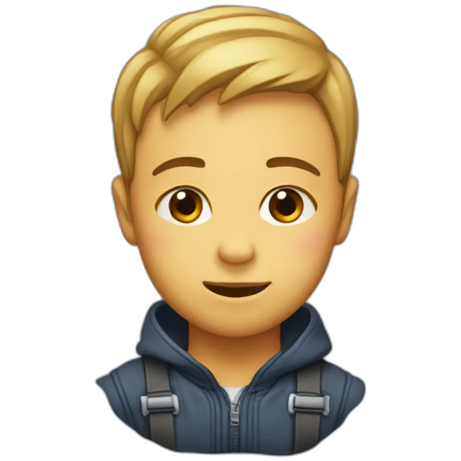 Piojo en cabeza de niño emoji