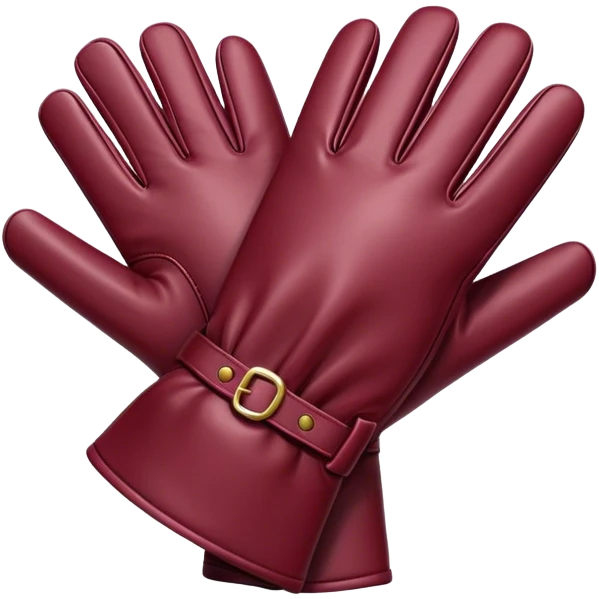 burgundy gloves emoji