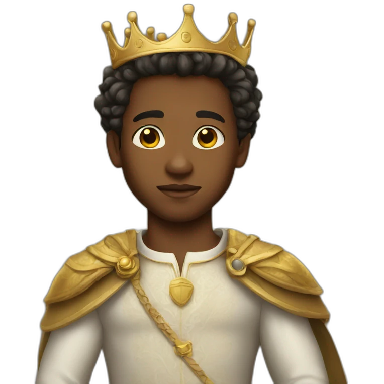 White young king emoji