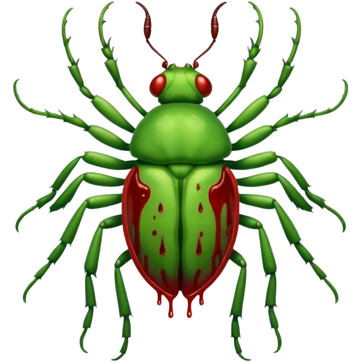 A green bloody bugger to be used an enemy fire in game play emoji