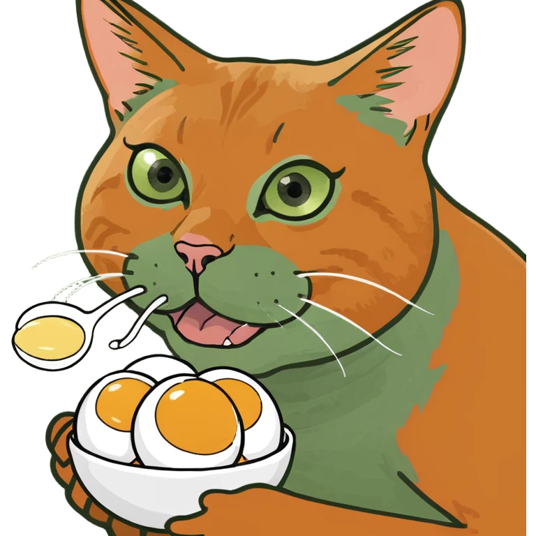 рыжий кот лижет яйца emoji