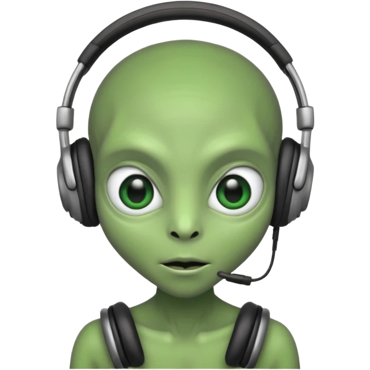 alien with headphones emoji