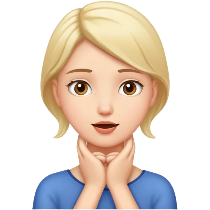 girl with hands around throat  emoji