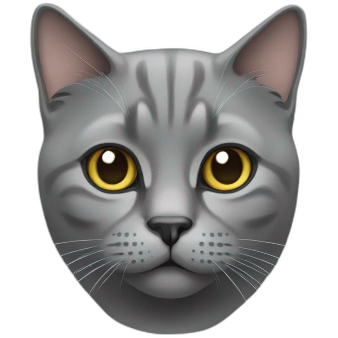 Grey British cat emoji