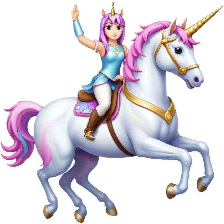 Unicorn riding a emoji