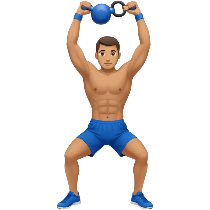 guy with blue shorts Kettlebell Exercises emoji