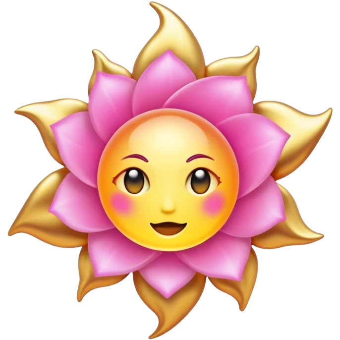 Solar aura pink gold emoji