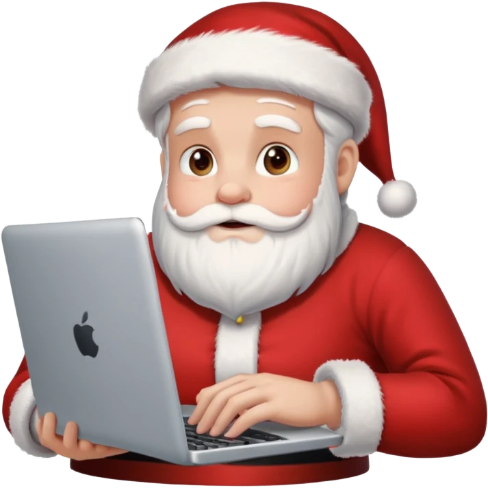 santa god with laptop, direct emoji