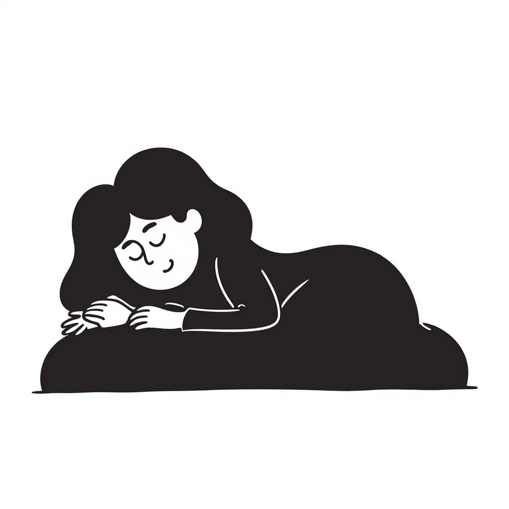 woman lying down with wet hair emoji