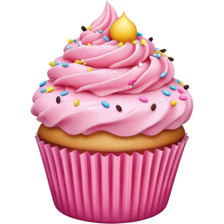 Cupcake with pink icing emoji